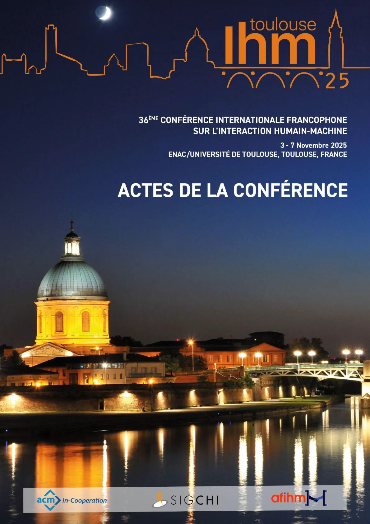 Couverture des actes d’IHM’25, Toulouse, 3-7 novembre 2025